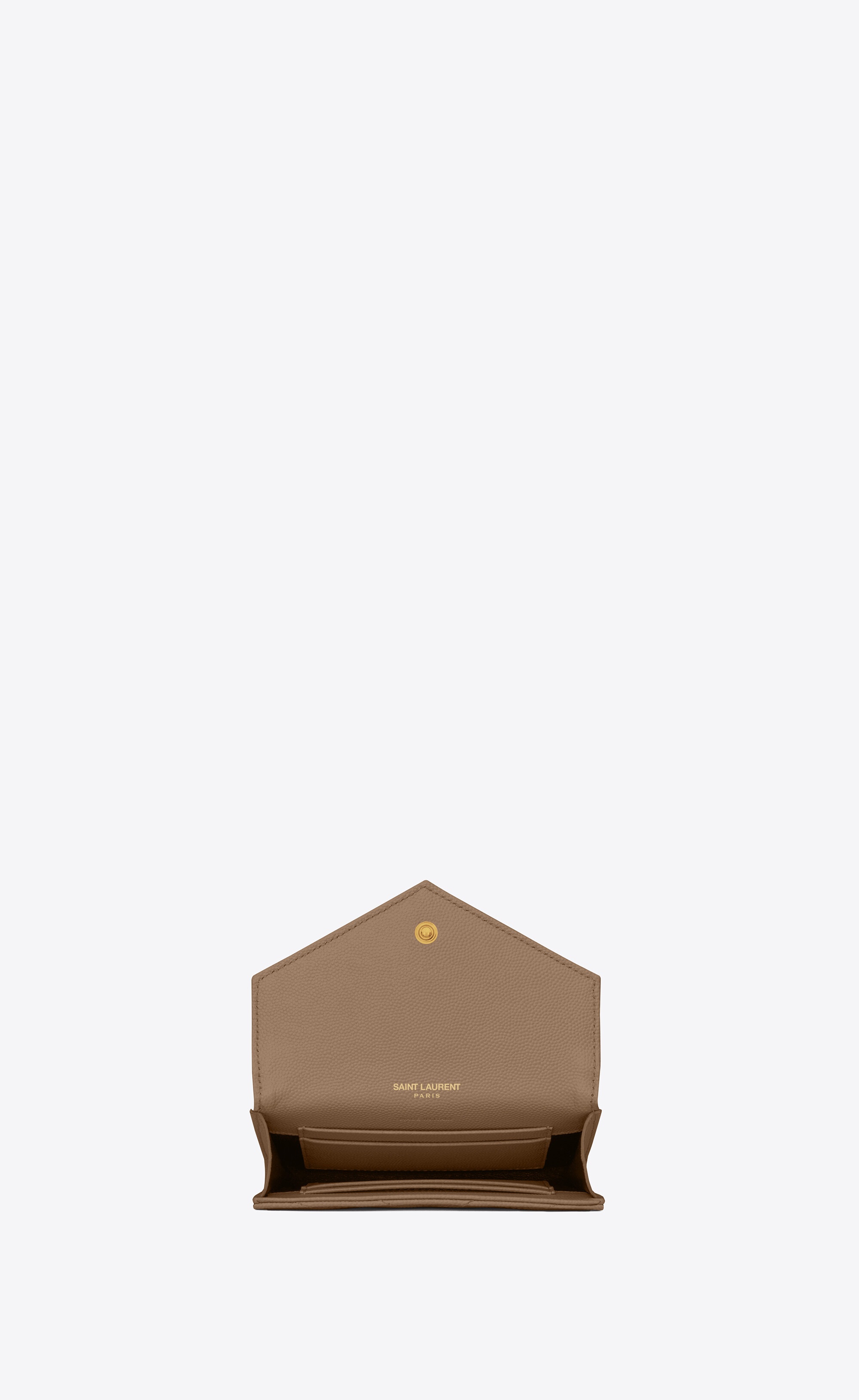 cassandre saint laurent matelassé small envelope wallet in grain de poudre embossed leather - 4