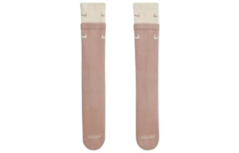 Nike Nike SS22 Everyday Plus Cushioned Double Layer Splicing Training Sports Socks Unisex 2 Pairs Pink DD outlook