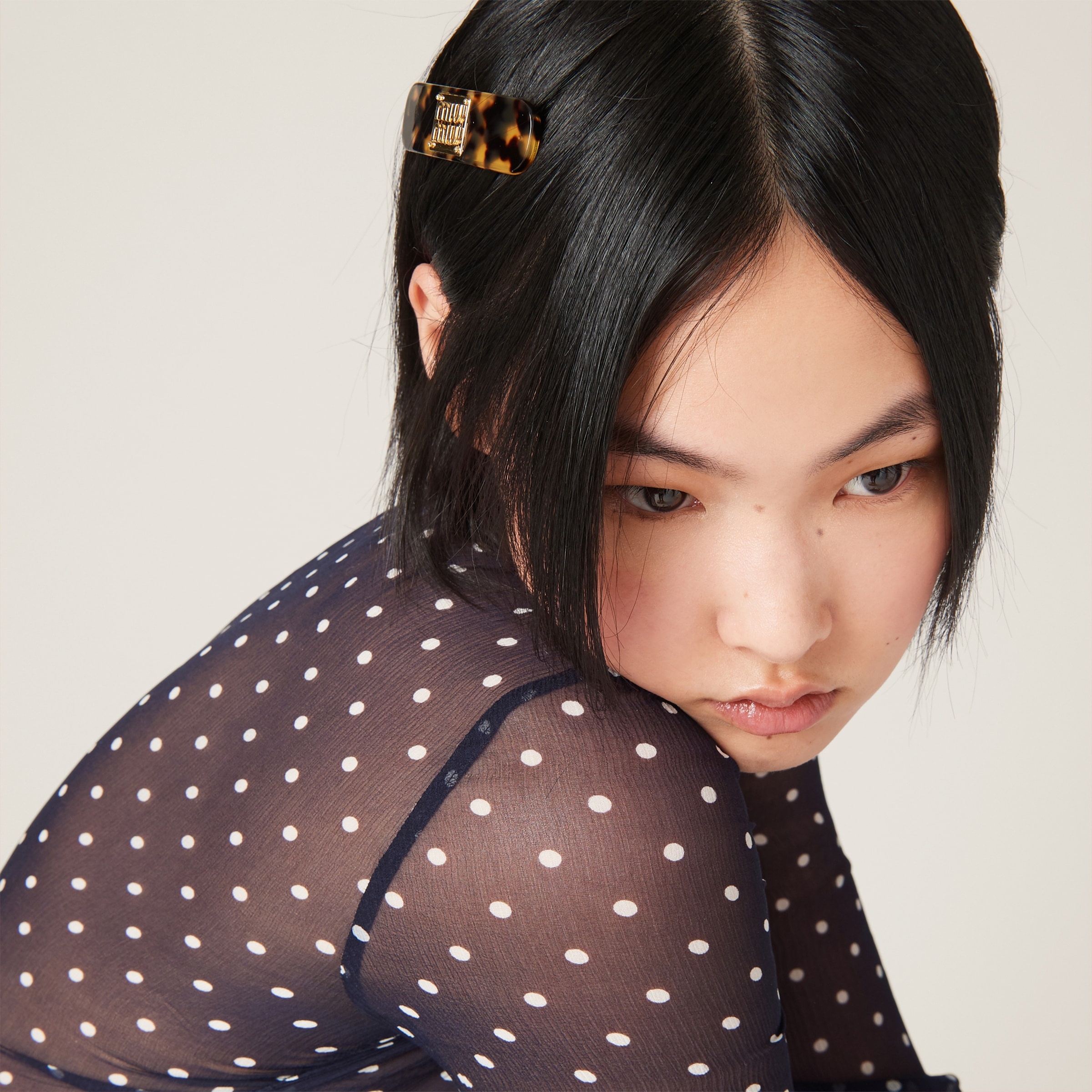 Plexiglas and metal hair clip - 2
