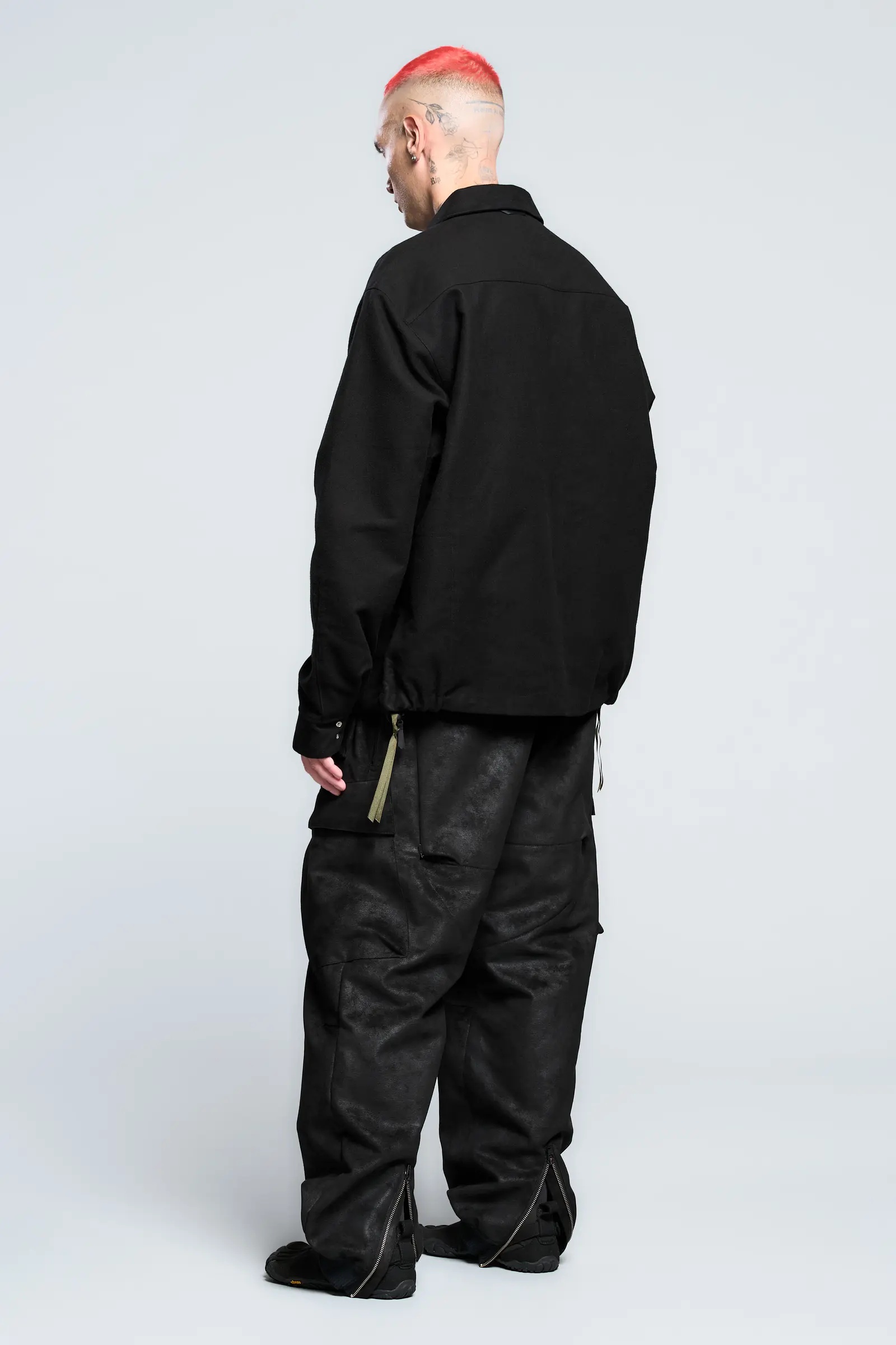 P38-TO Scrim Laced Ultra-Microfiber Cargo Pant Black - 9