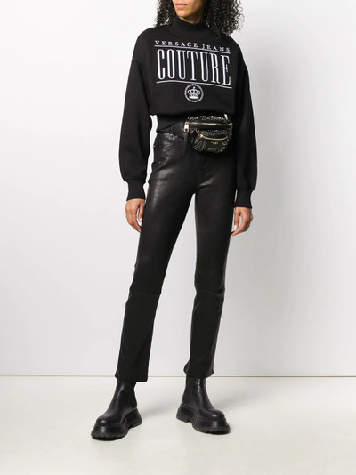 VERSACE JEANS COUTURE cropped logo print sweatshirt outlook