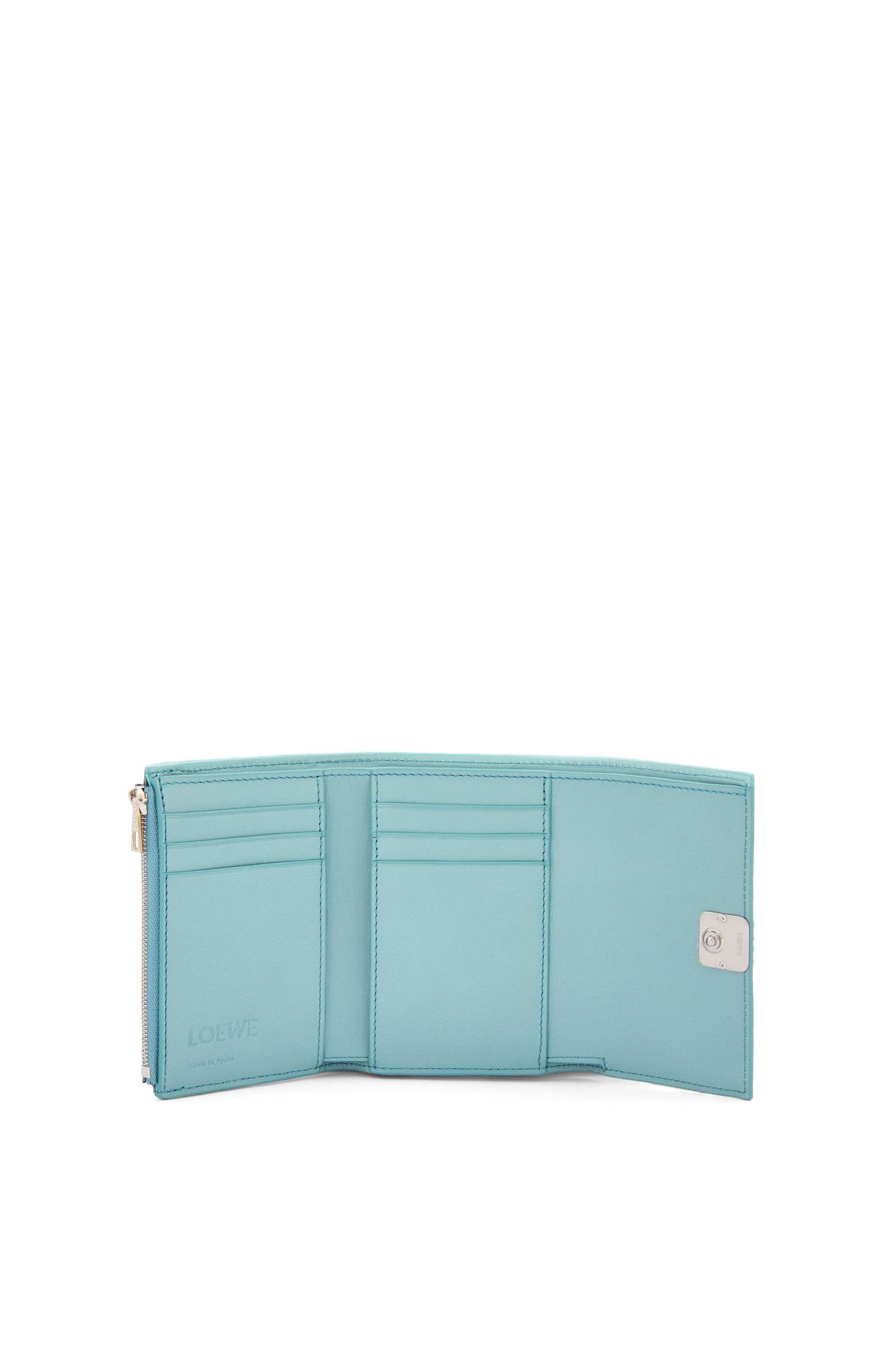 Anagram small vertical wallet in pebble grained calfskin 2