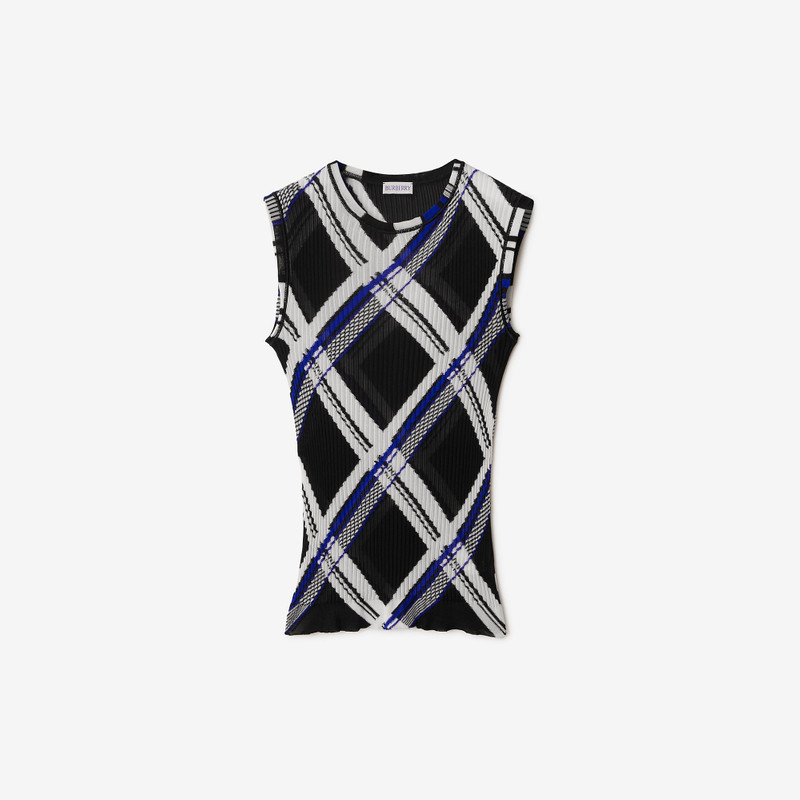 Check Silk Vest - 1
