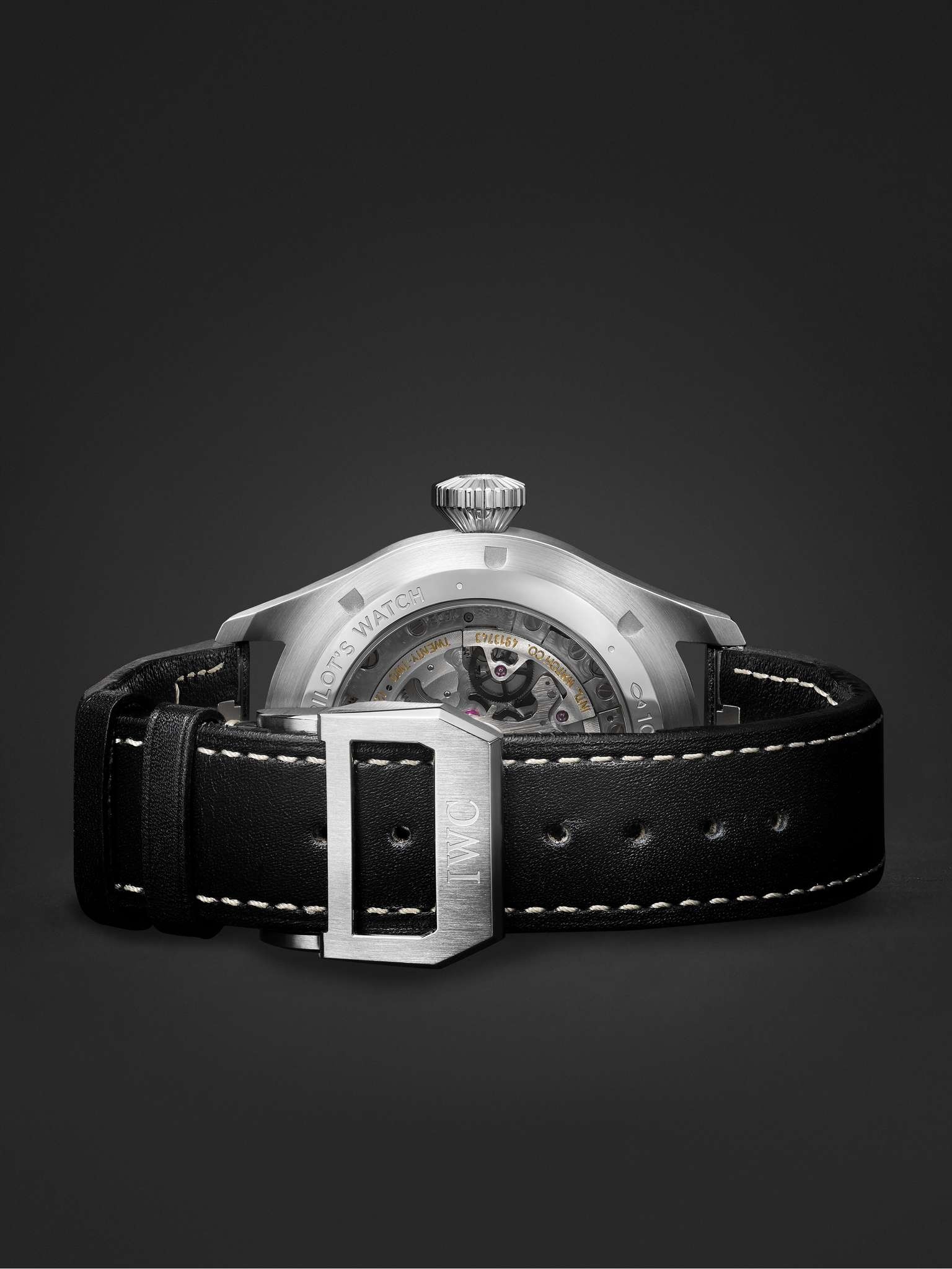 Big Pilot's Automatic 43mm Stainless Steel and Leather Watch, Ref. No. IW329303 - 7