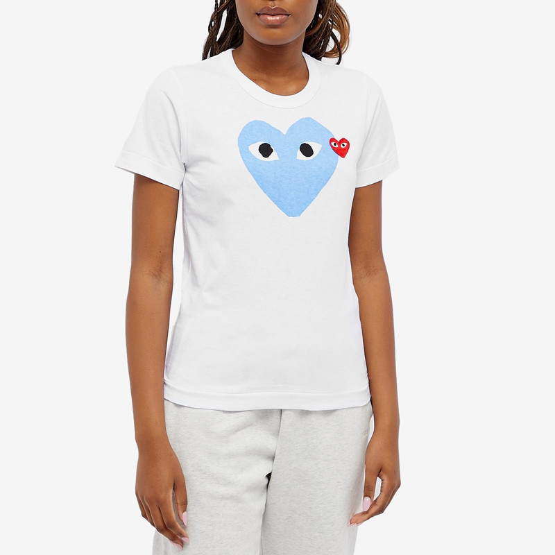 Comme des Garçons PLAY Comme des Garcons Play Women's Double Heart Logo T-Shirt outlook