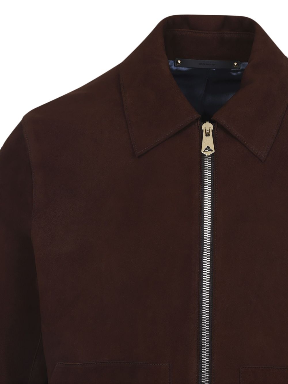 zip-fastened shirt jacket - 4