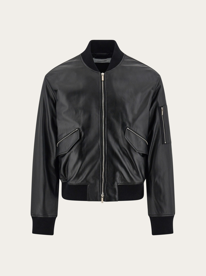 Bomber jacket in nappa leather 1
