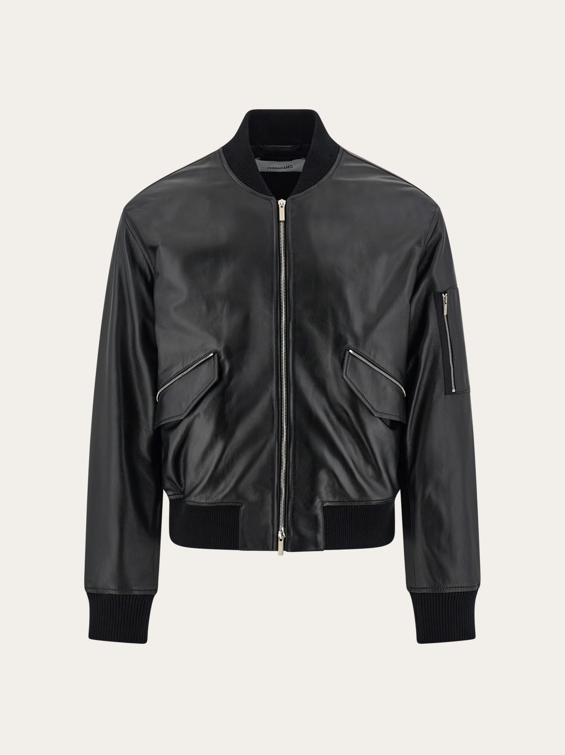 Bomber jacket in nappa leather - 1