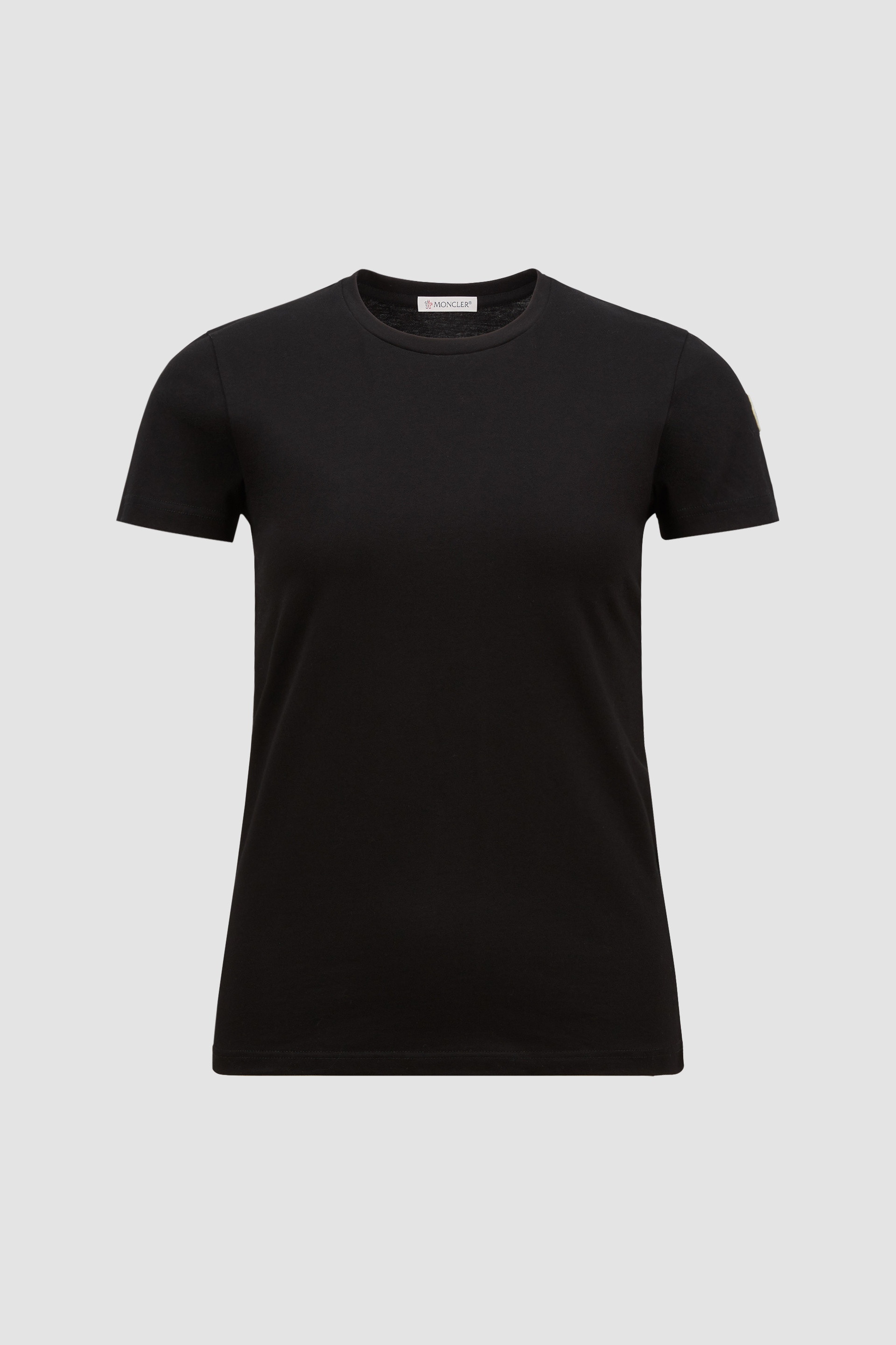 Moncler Logo Patch Cotton Jersey T-Shirt | REVERSIBLE