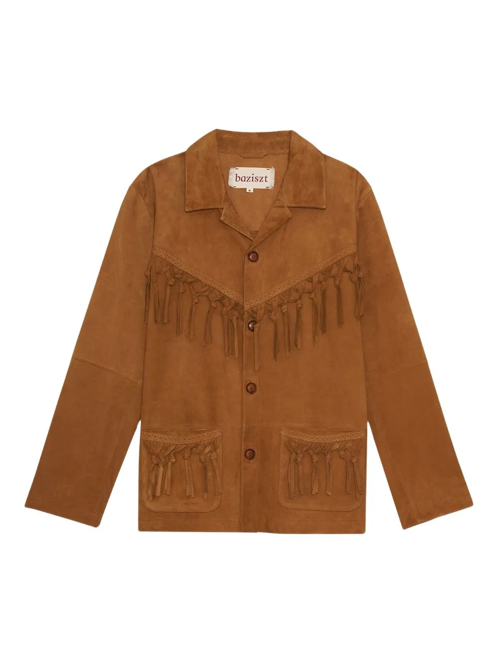 fringe-detail suede jacket - 1