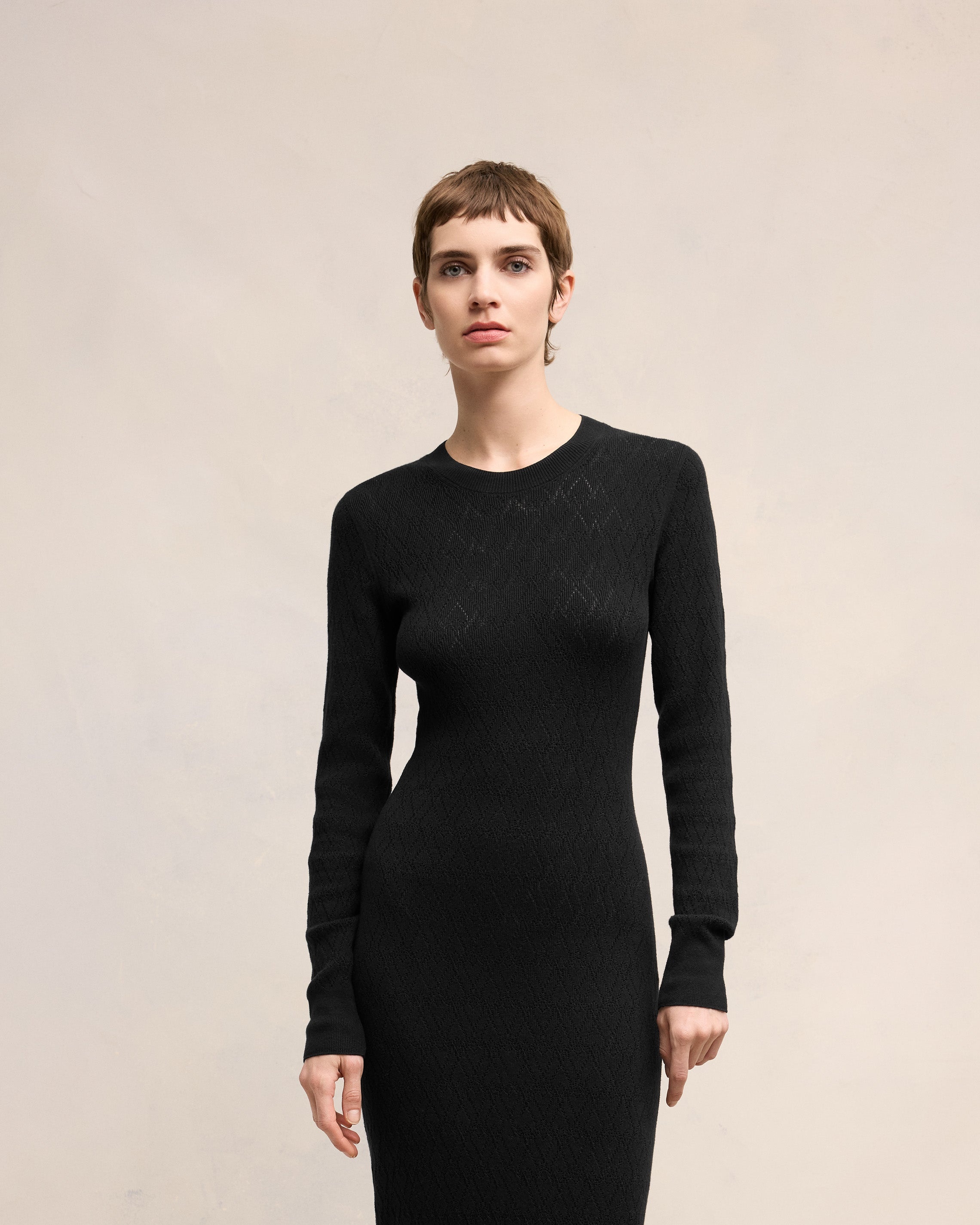 AMI DE COEUR POINTELLE MIDI DRESS - 3