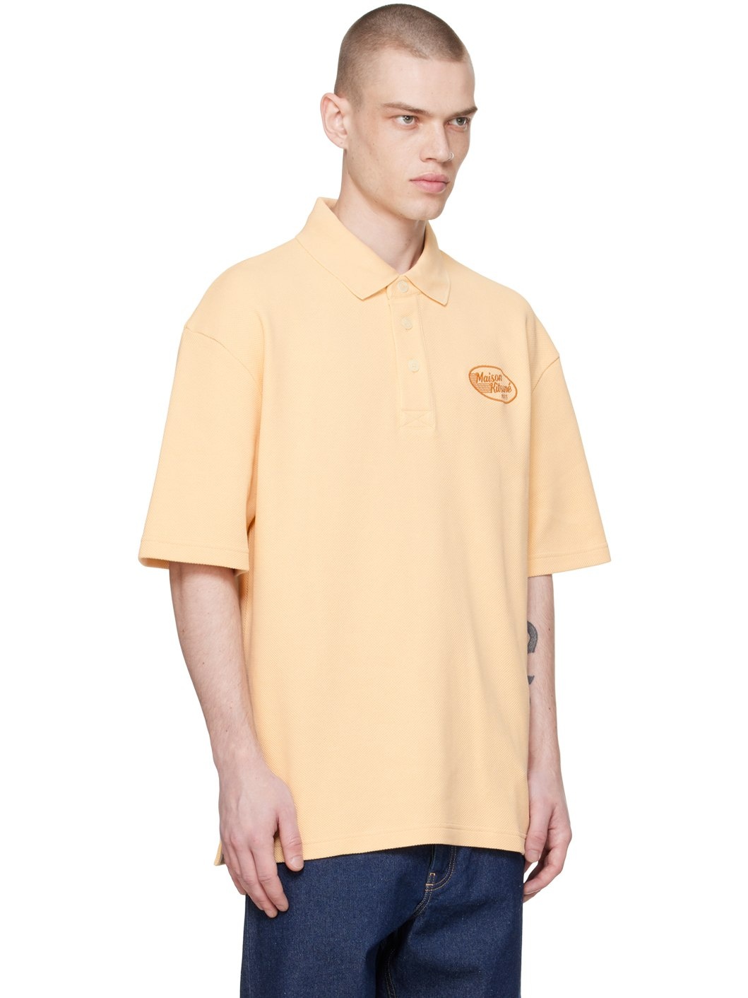 Beige Textured Polo - 2