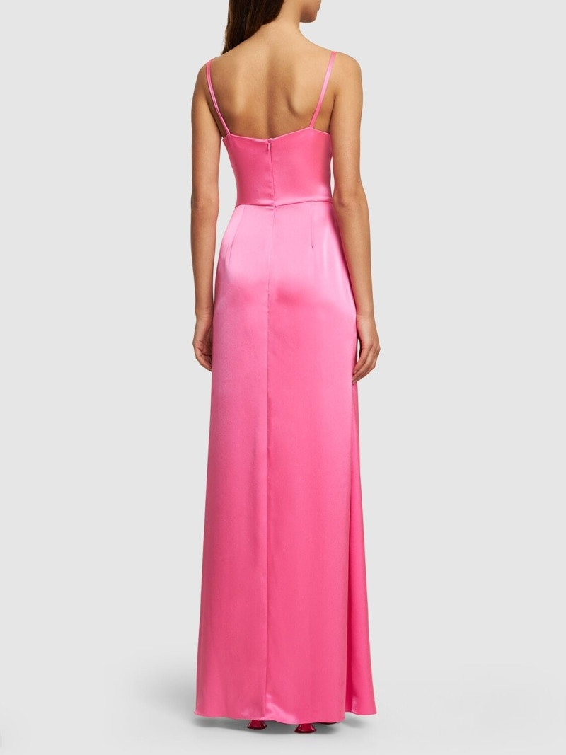 Satin gown w/ crystal straps 3