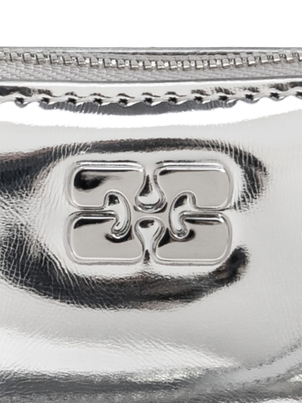 braided-handle metallic-effect pouch bag charm - 4