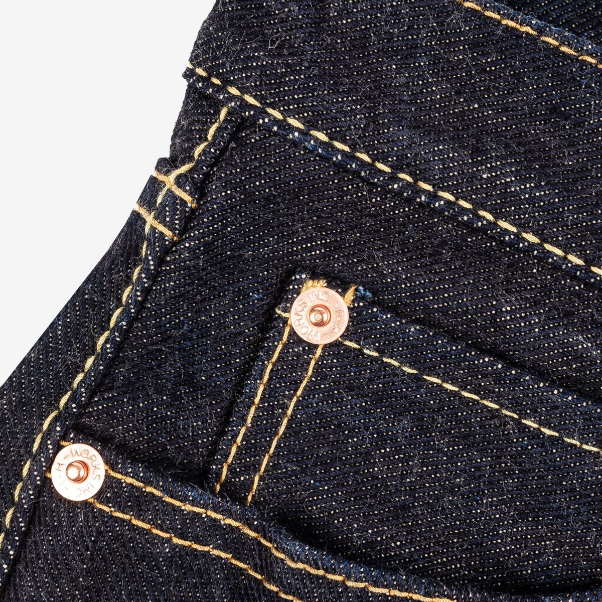 IH-888S-19L 19oz Left Hand Twill Selvedge Denim Medium/High Rise Tapered Cut Jeans - Indigo - 12