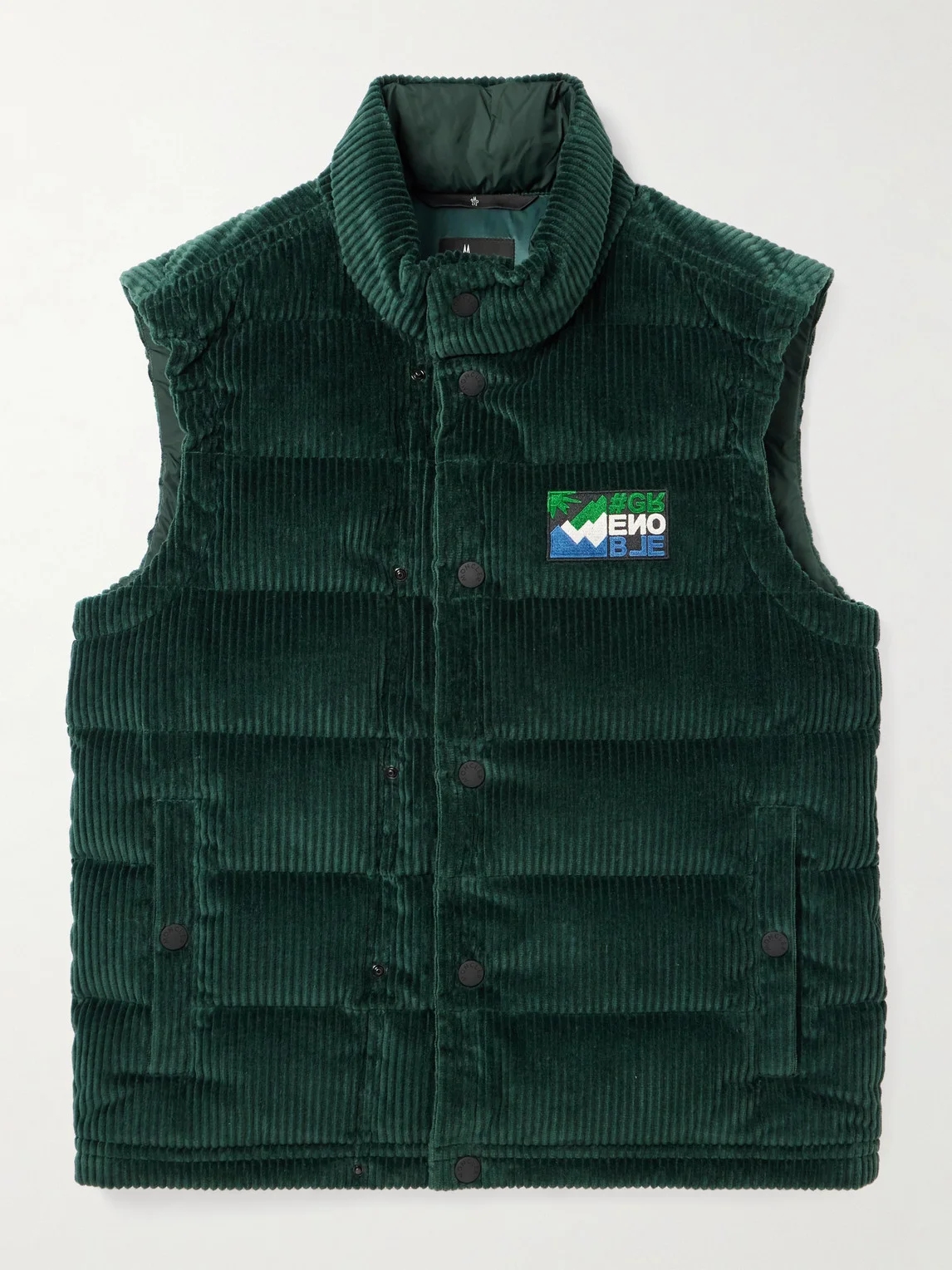 Jantzen Logo-Appliquéd Stretch-Cotton Corduroy Down Gilet - 1