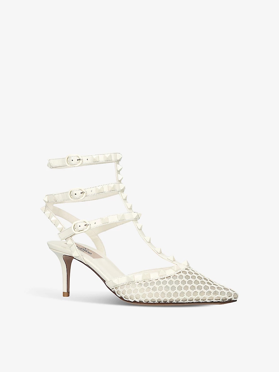 Rockstud 65 T-bar mesh heeled courts - 3