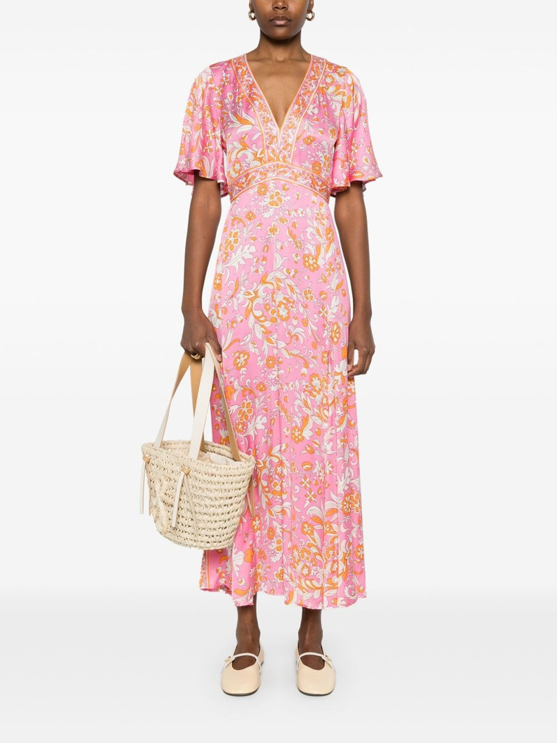 maje floral-print maxi dress outlook
