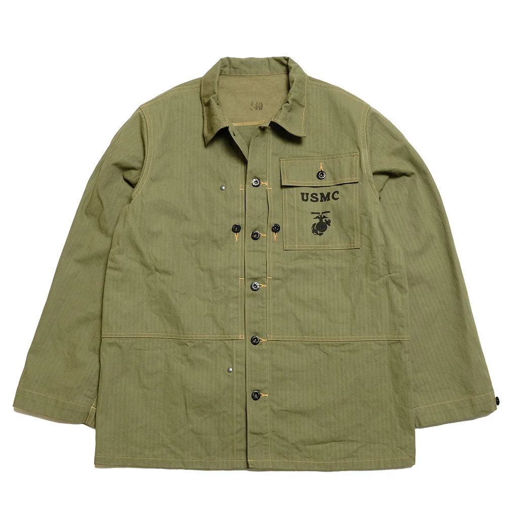 U.S. MARINE CORPS M-1944 HERRINGBONE UTILITY JACKET - BR15123 - 1