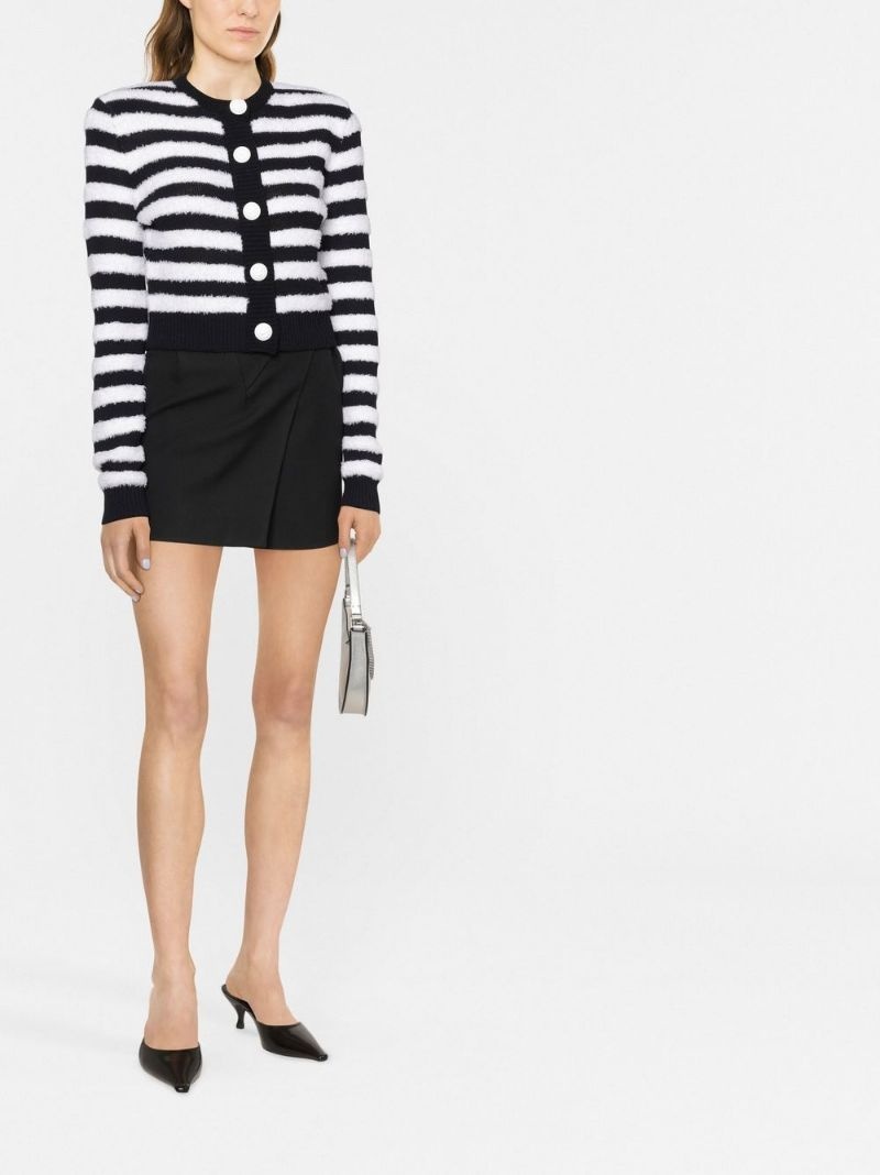 horizontal-stripe long-sleeve cardigan - 2