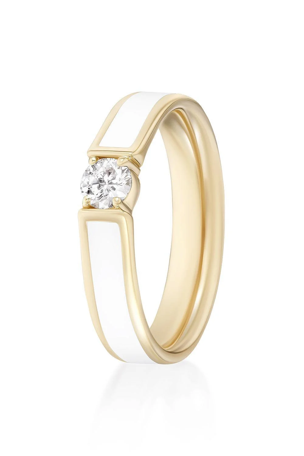 White Honey Diamond Ring - 1