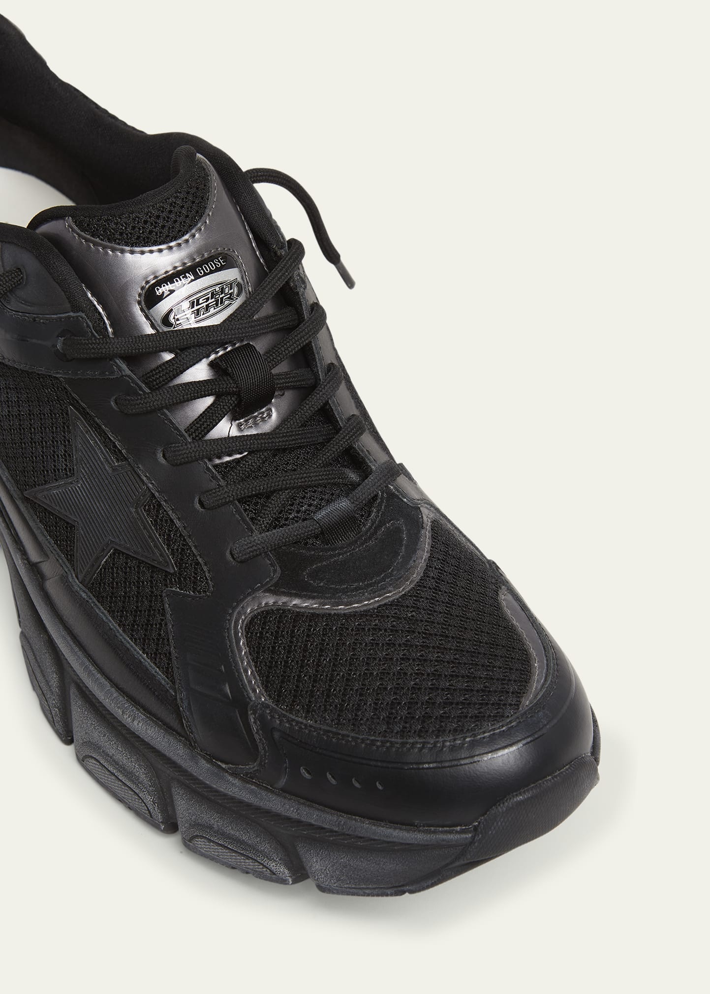 Men's Lightstar Mesh and Leather Sneakers - 6