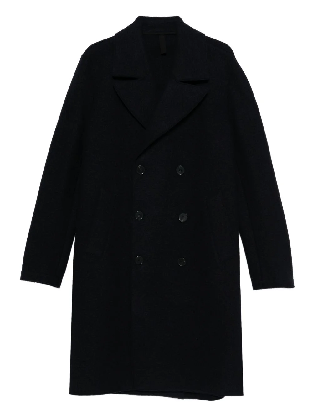 double-breasted wool coat - 1
