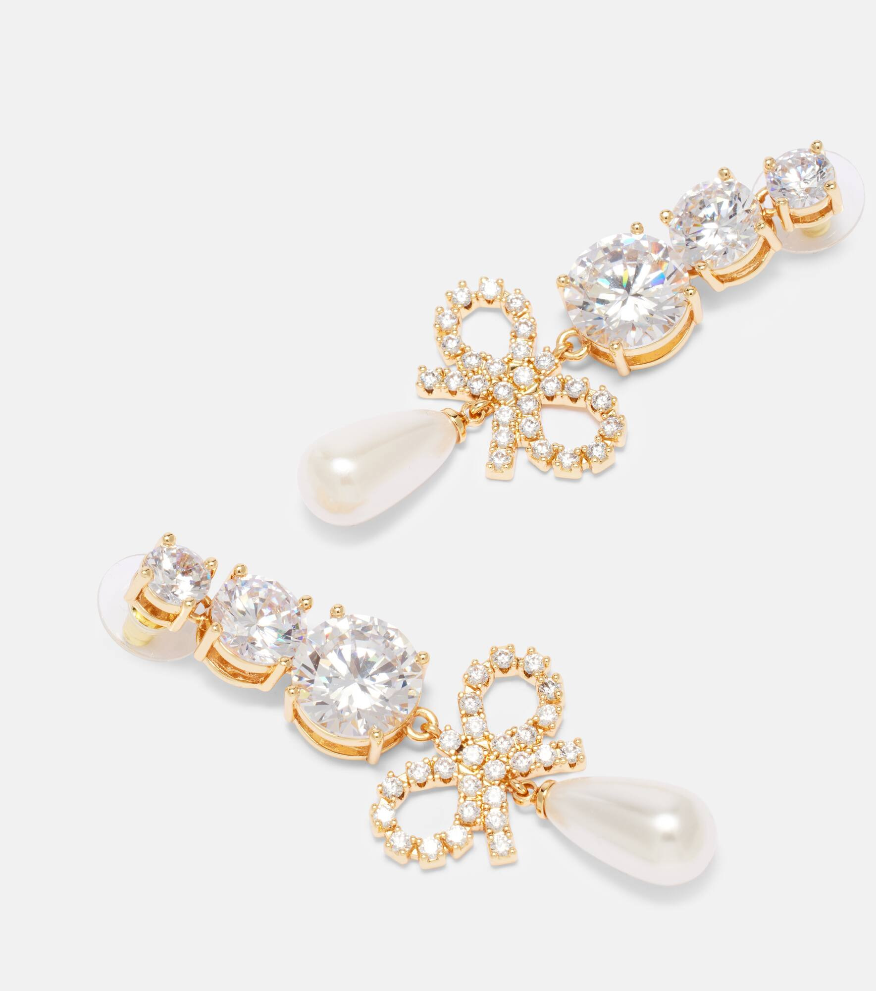 Embellished drop earrings - 4