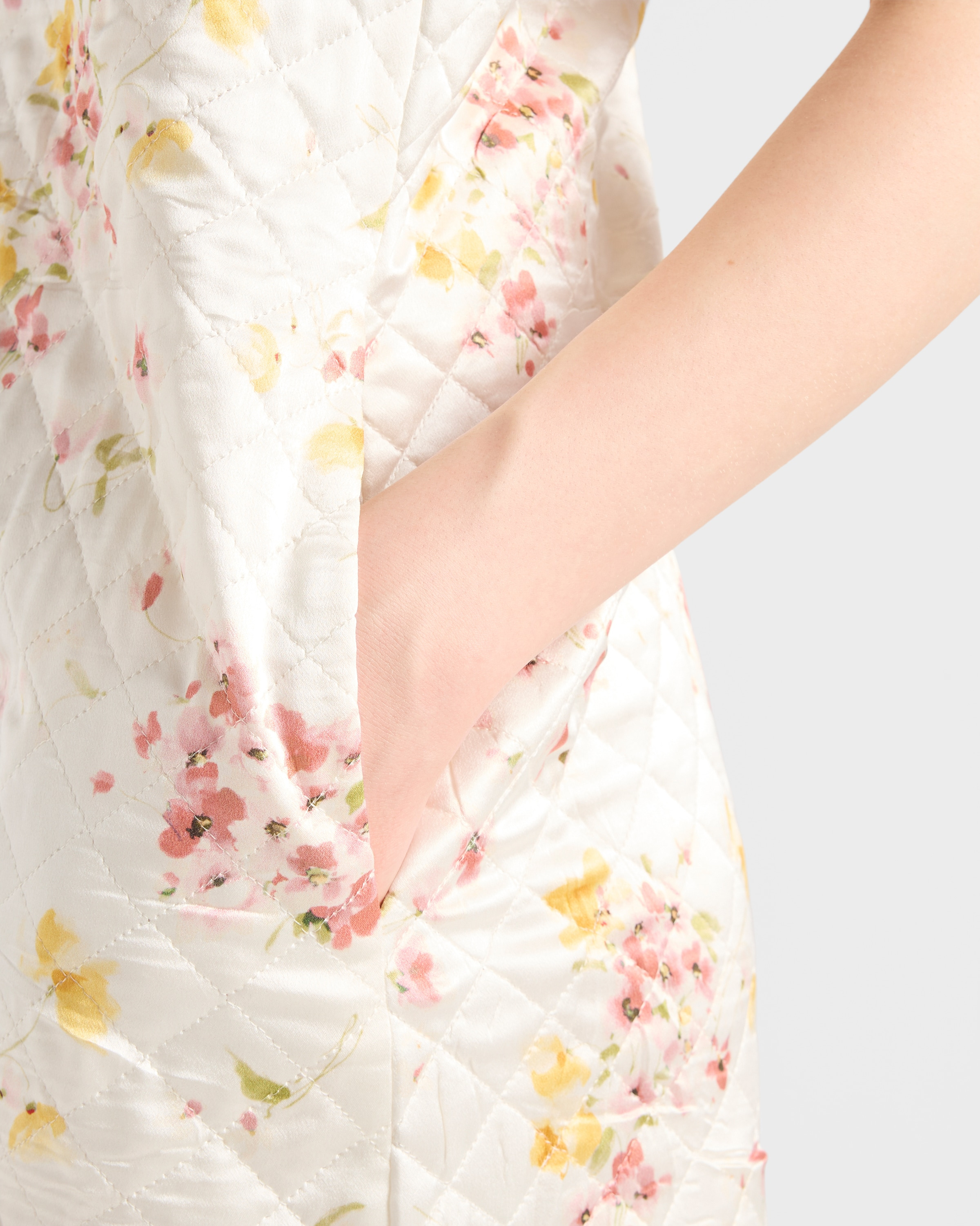 Quilted satin mini dress - 3