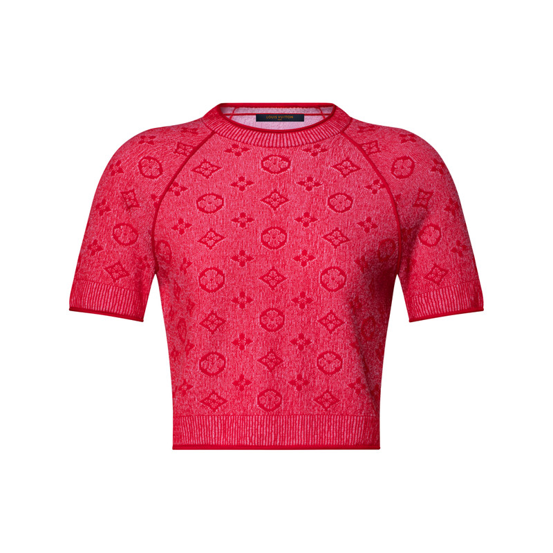 Monogram Tweed-Effect Knit Top 1