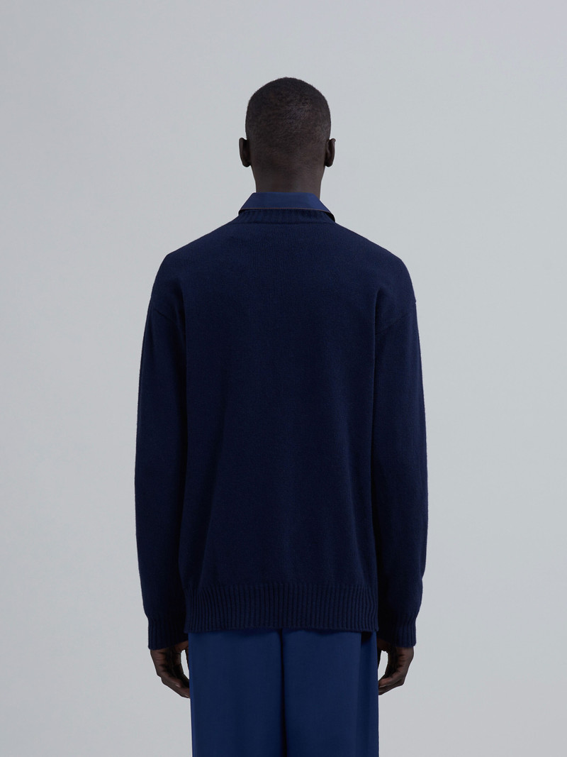 BLUE BLACK CASHMERE SWEATER 3
