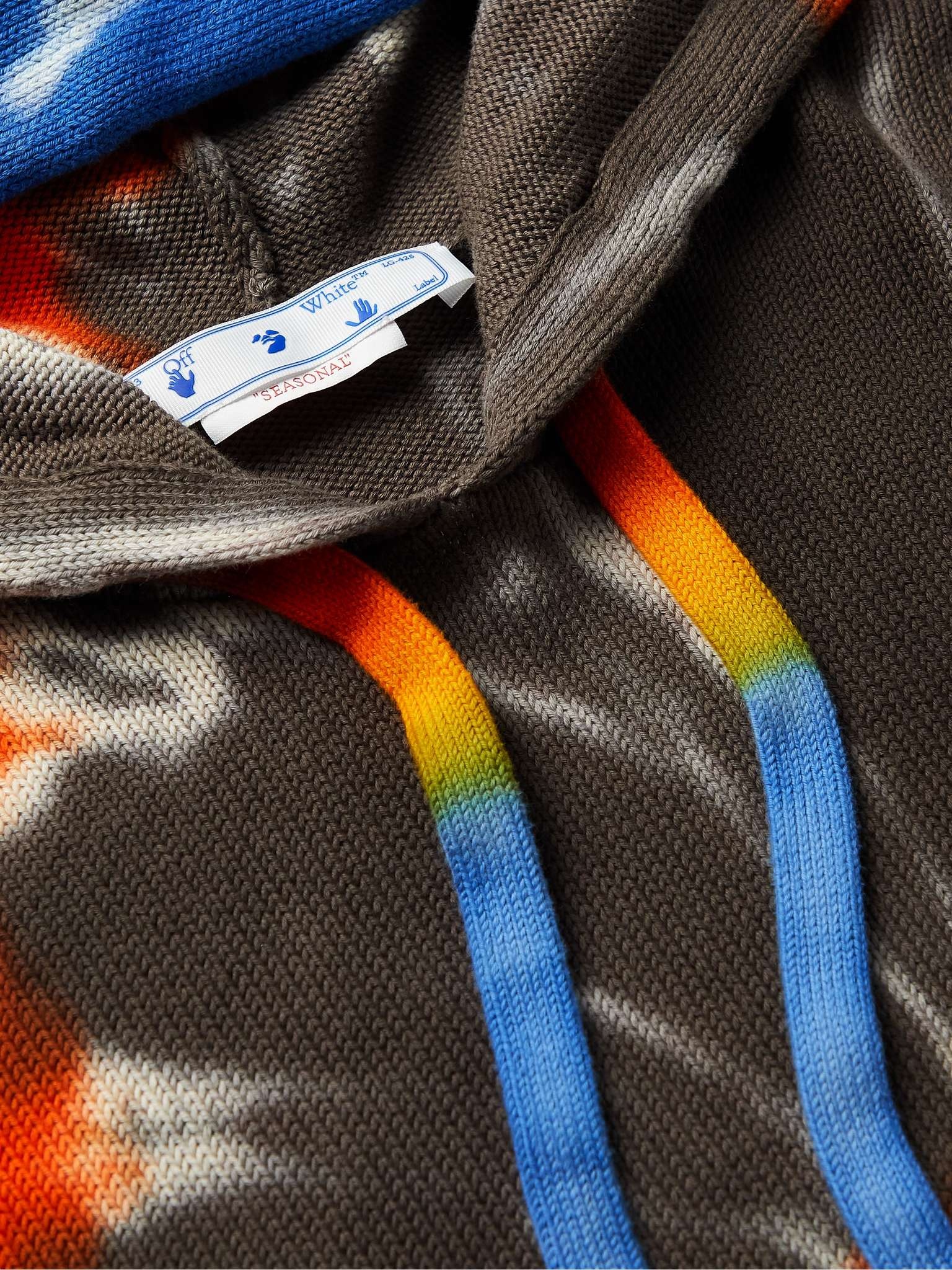 Logo-Jacquard Tie-Dyed Cotton-Blend Hoodie - 5
