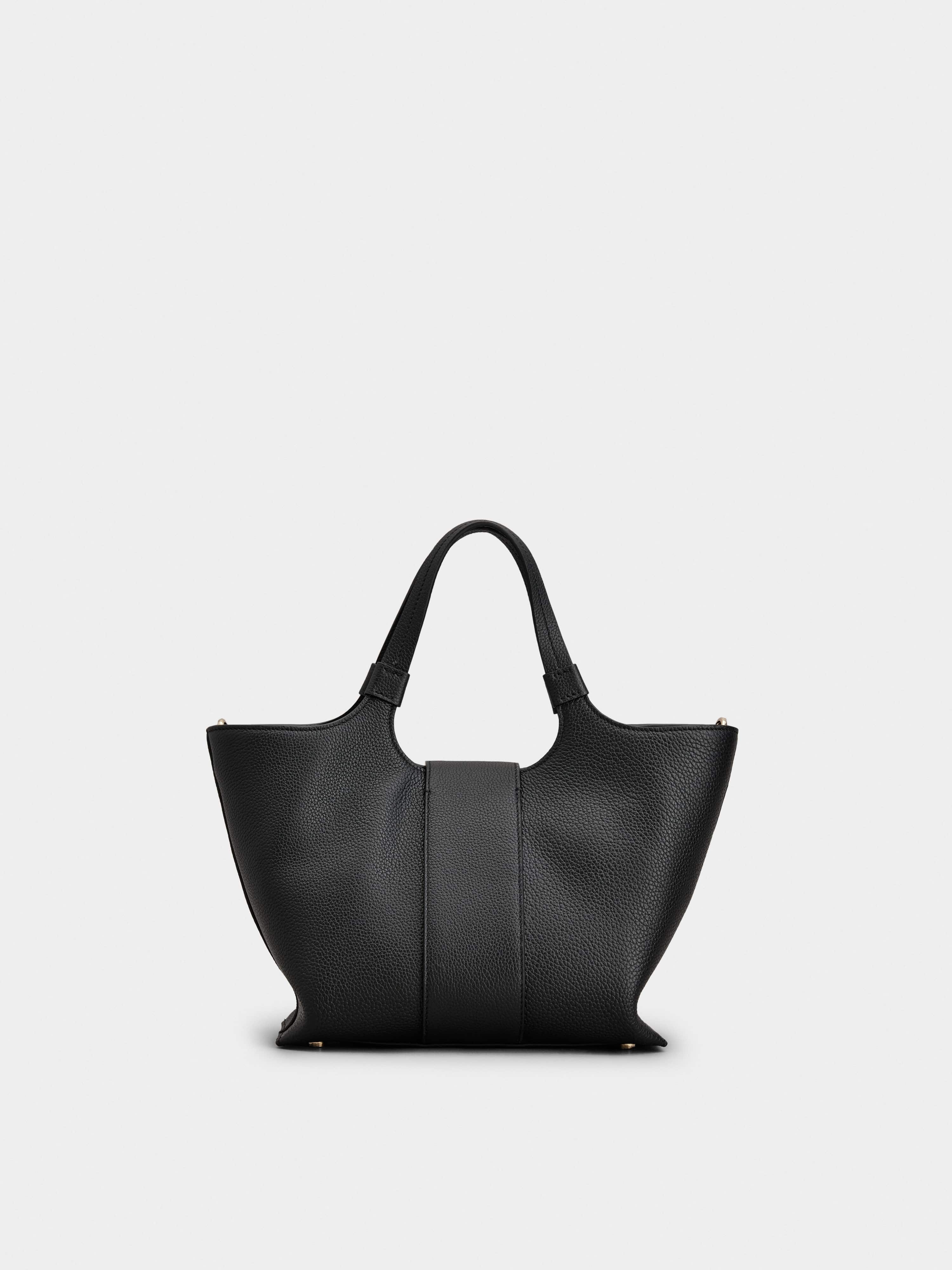 Viv' Choc Mini Shopping Bag in Leather - 5