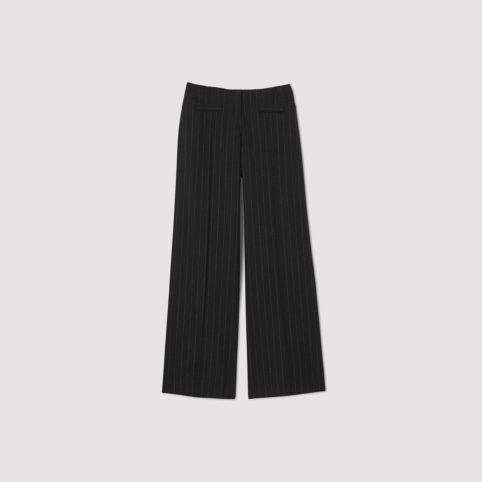 WIDE-LEG DOUBLE WAISTBAND TROUSERS - 1