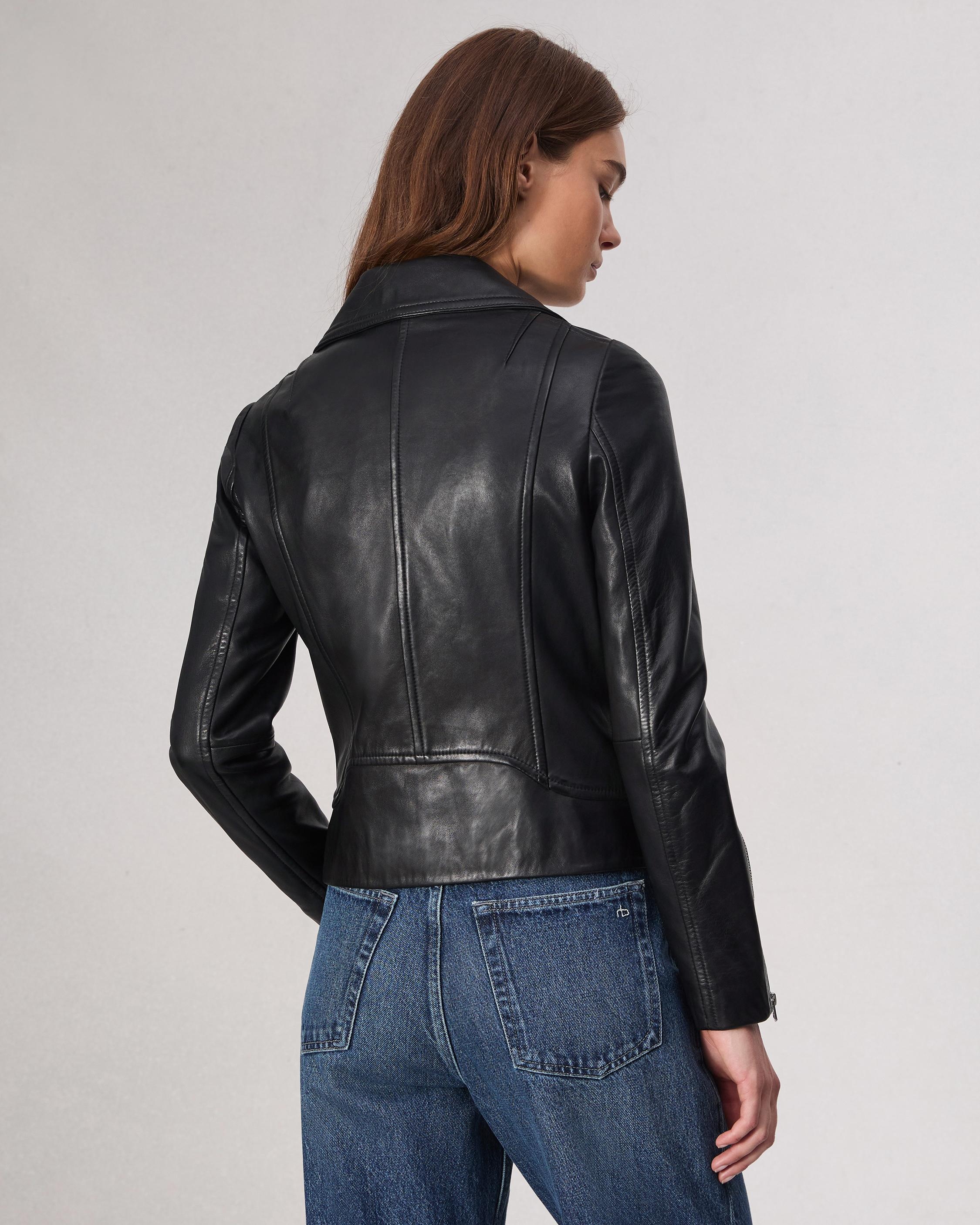 Mack Leather Moto Jacket for Women