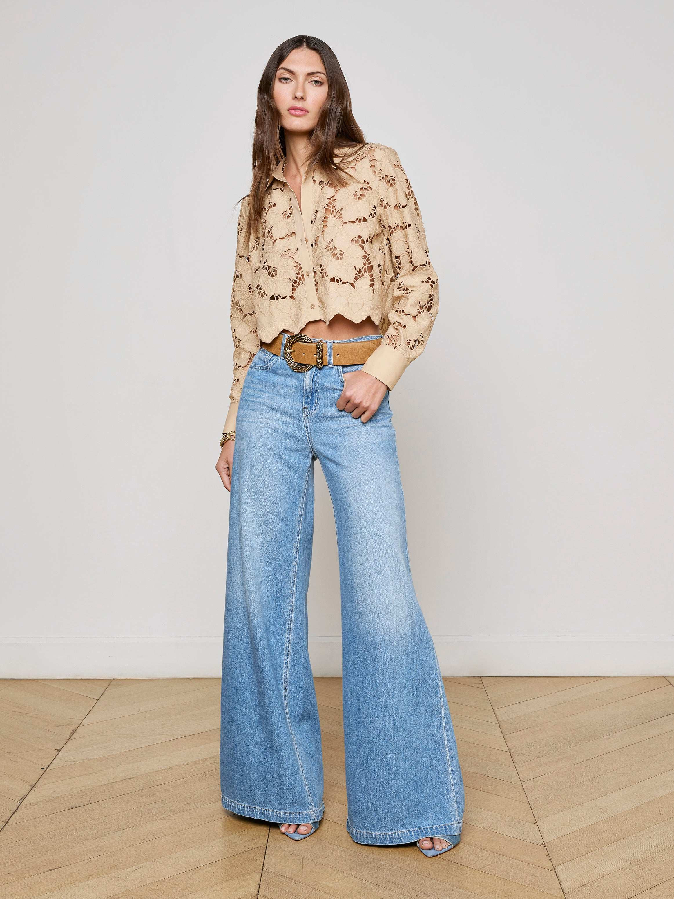 Seychelle Cropped Lace Blouse - 6
