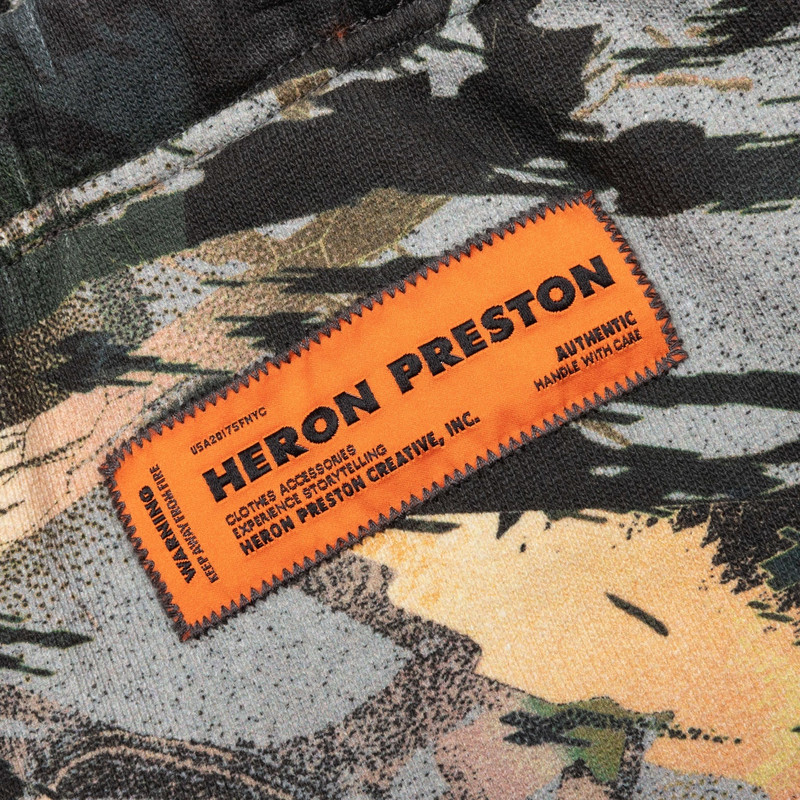 HERON PRESTON SWEATSHORTS CAMO FLAMING - CAMOUFLAGE GREEN 3