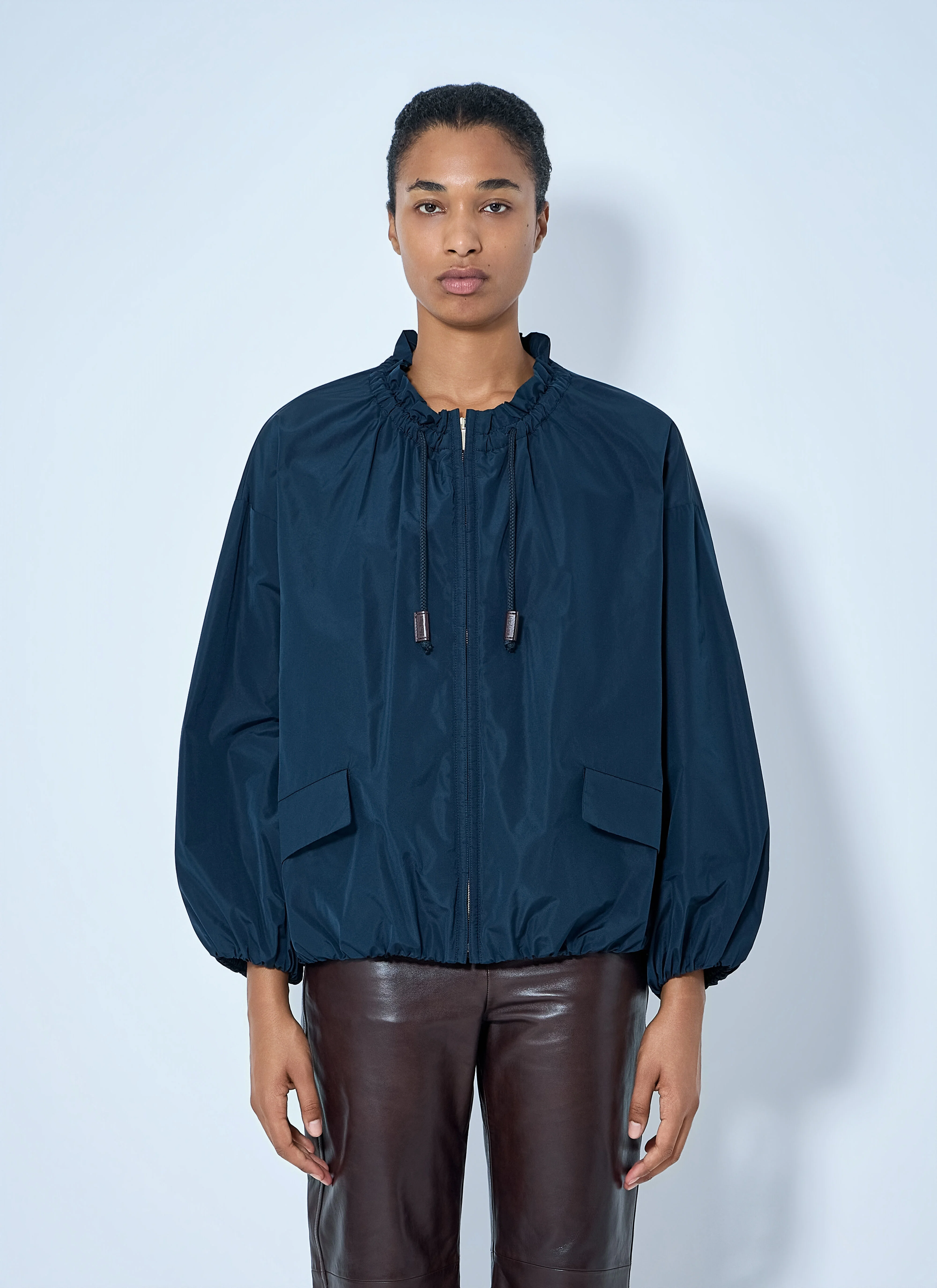 Water-Repellent Taffeta Bomber Jacket - 1