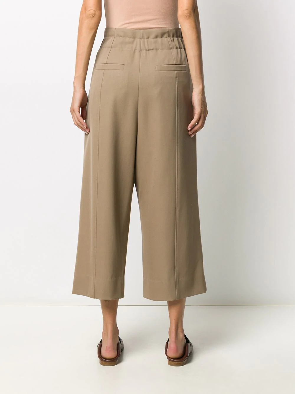 cropped belted trousers - 4