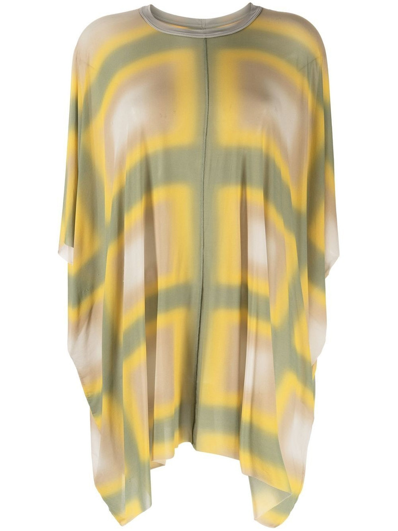 Minerva draped geometric-print top 1
