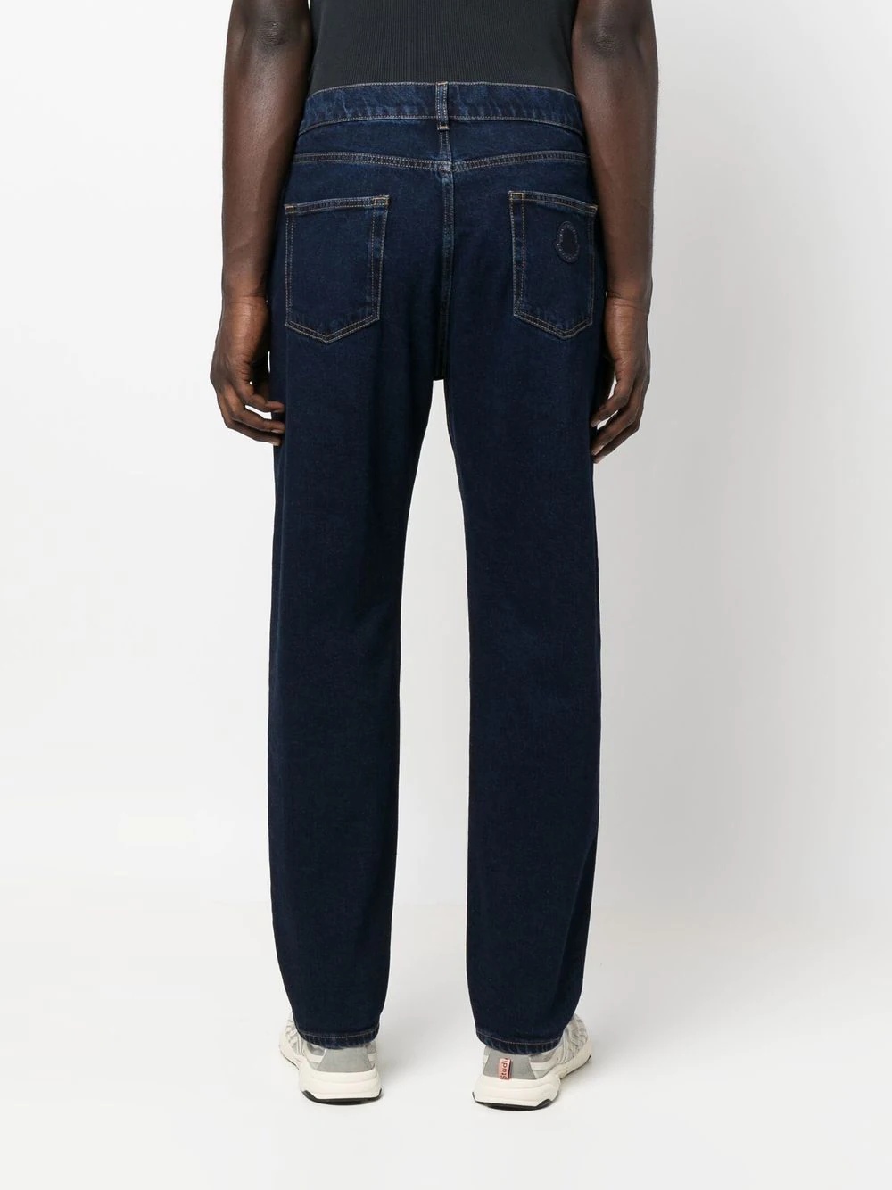 logo-patch straight-leg jeans - 4