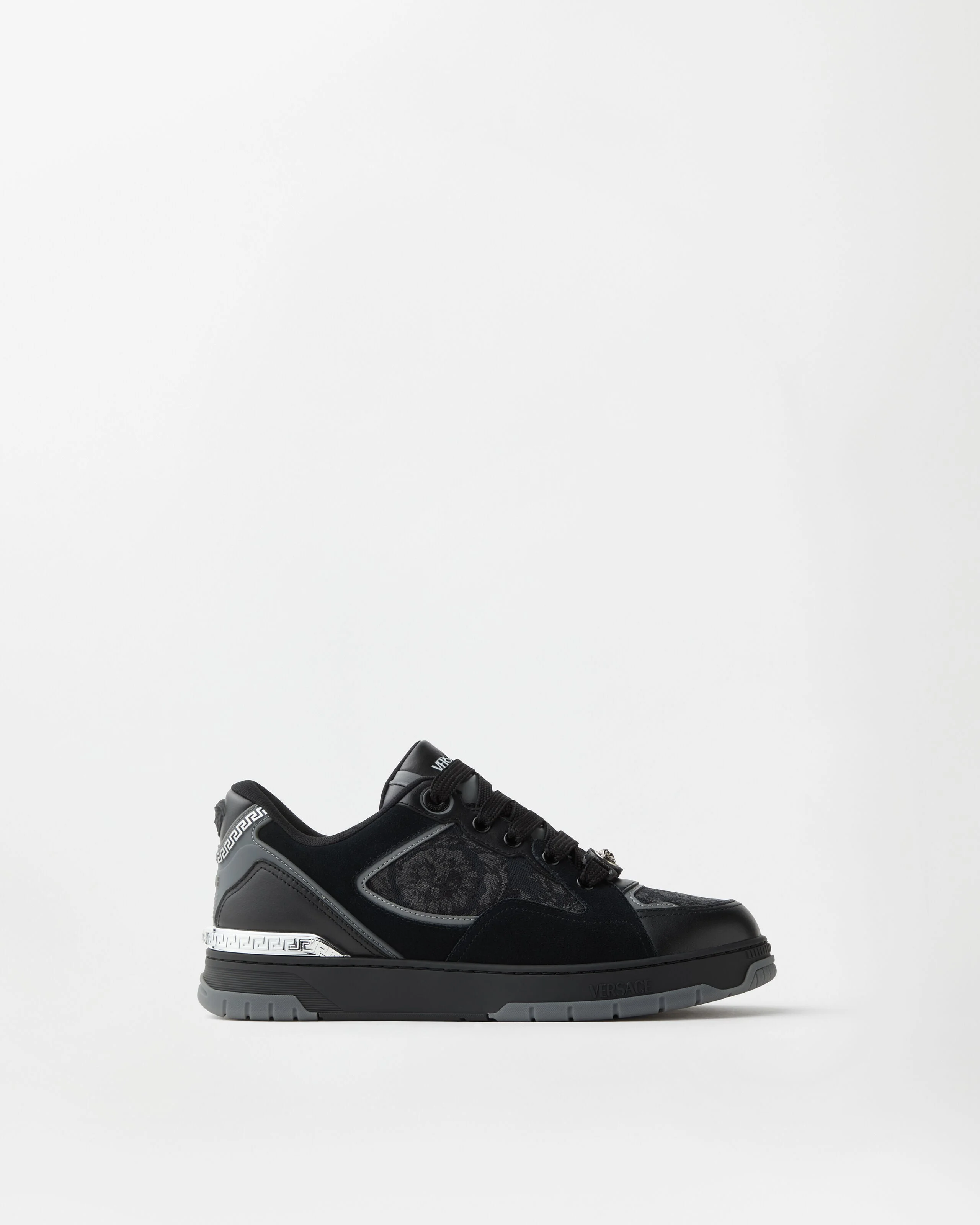 Biggie Basket Jacquard Leather Sneakers - 1