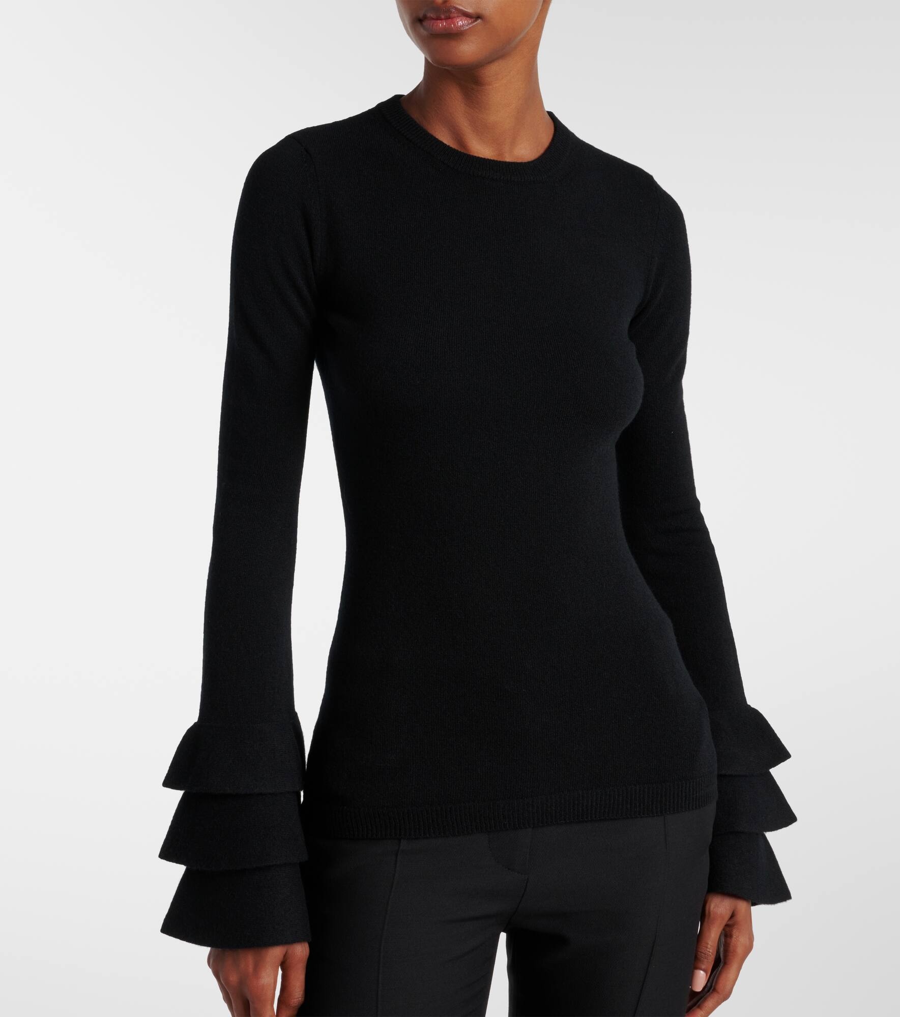 Ruffled wool sweater - 4