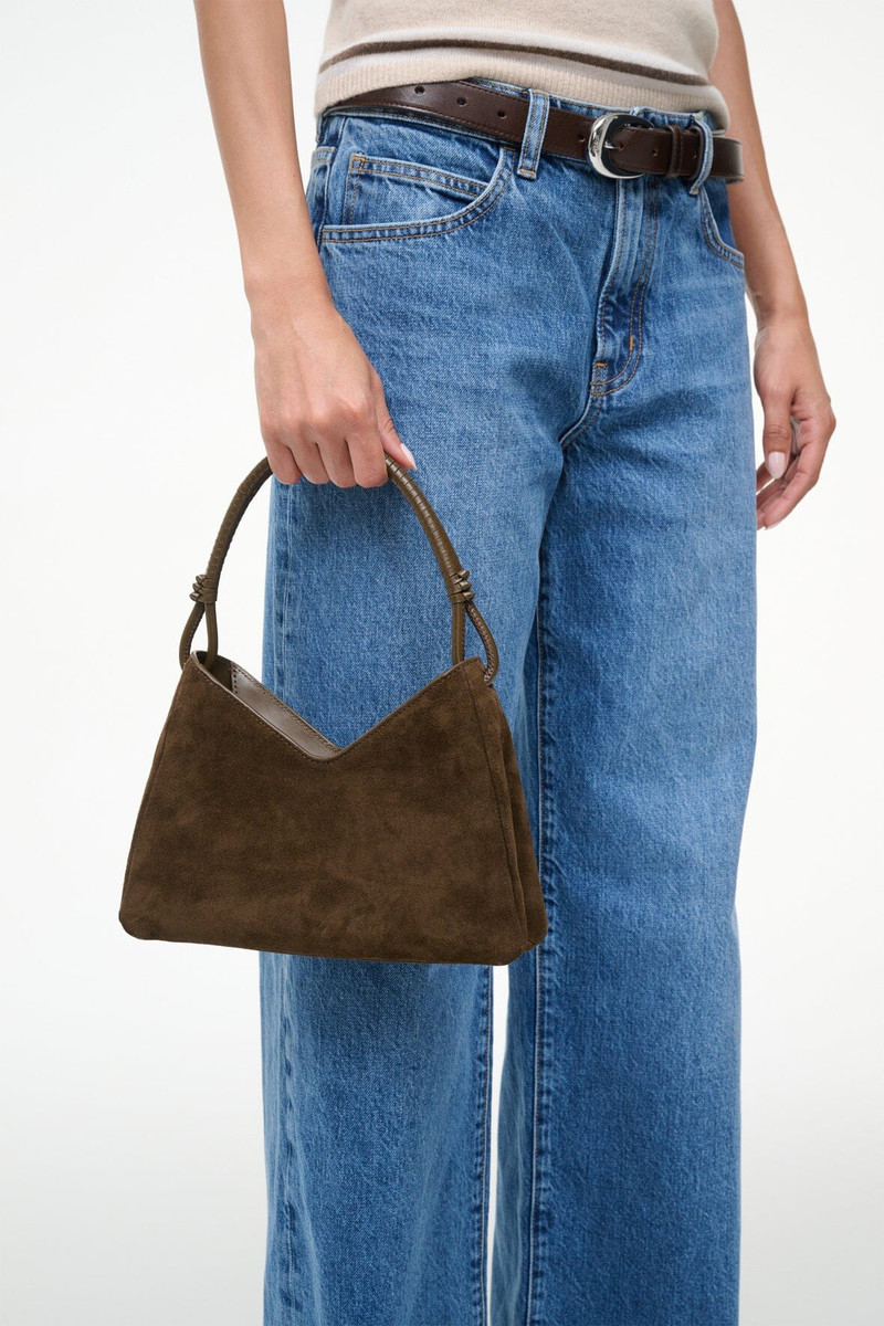 STAUD VALERIE SHOULDER BAG TRUFFLE SUEDE 6
