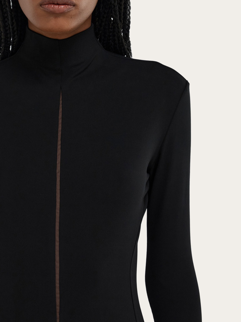 Dress with contrasting inserts 5