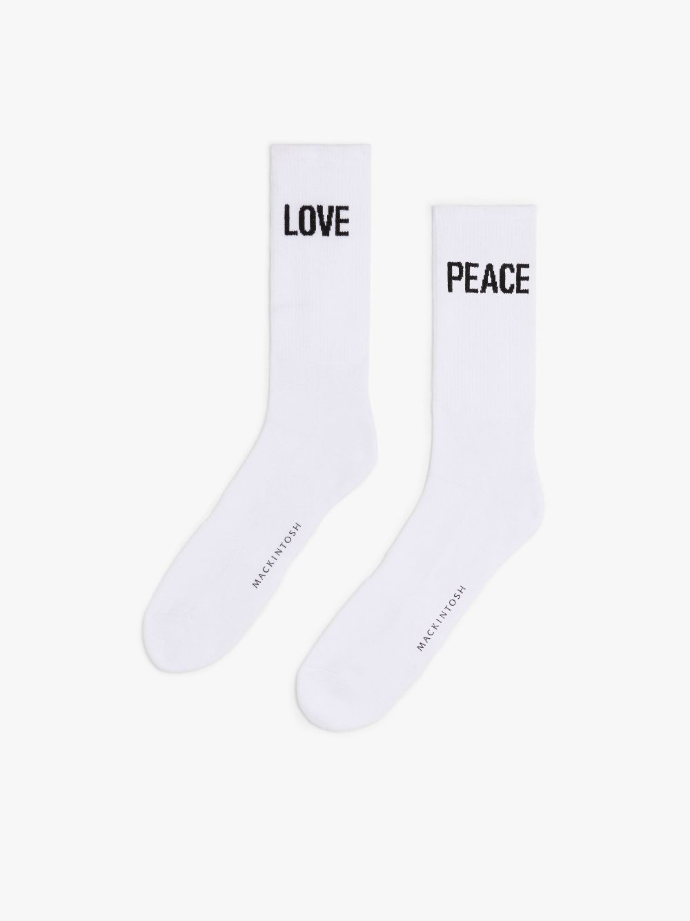 2-PACK PEACE X LOVE WHITE SPORT SOCKS | ACC-SO01 - 1