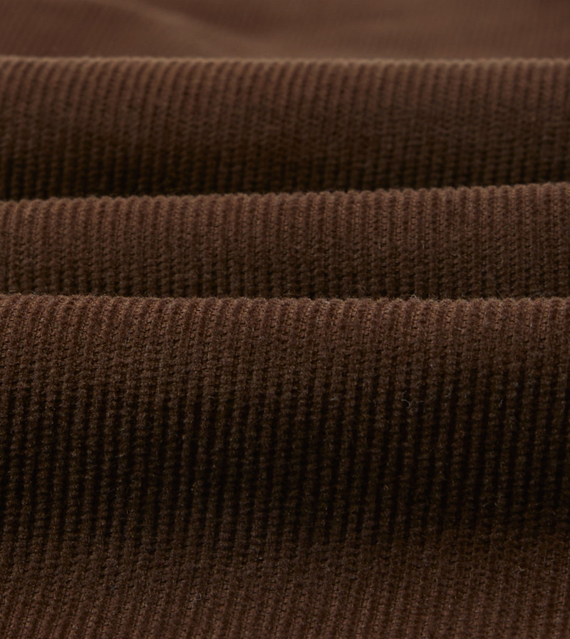 Brown Japanese Selvedge Needlecord Five-Pocket Trousers 3