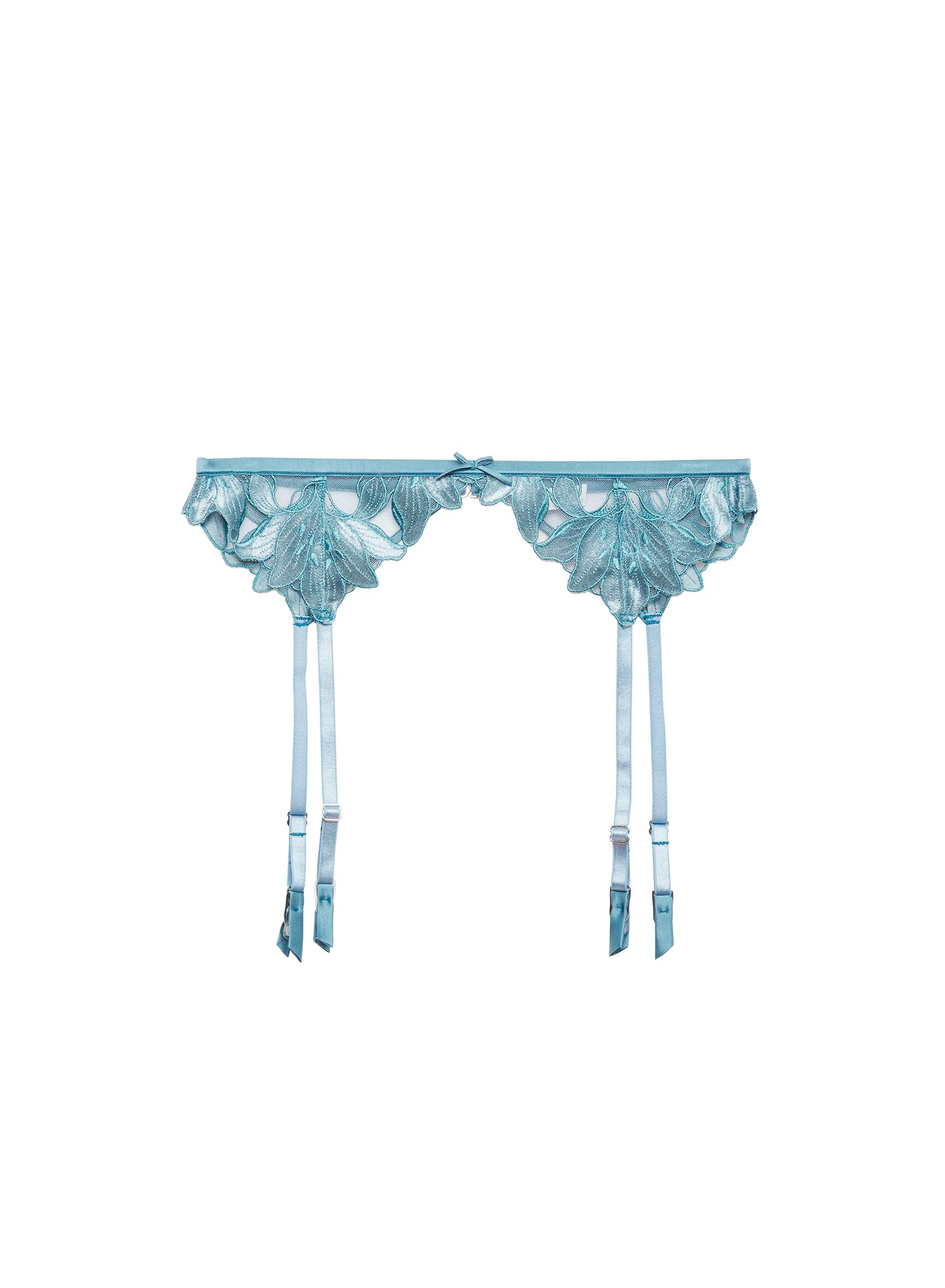 Lily Embroidery Garter Belt - 4