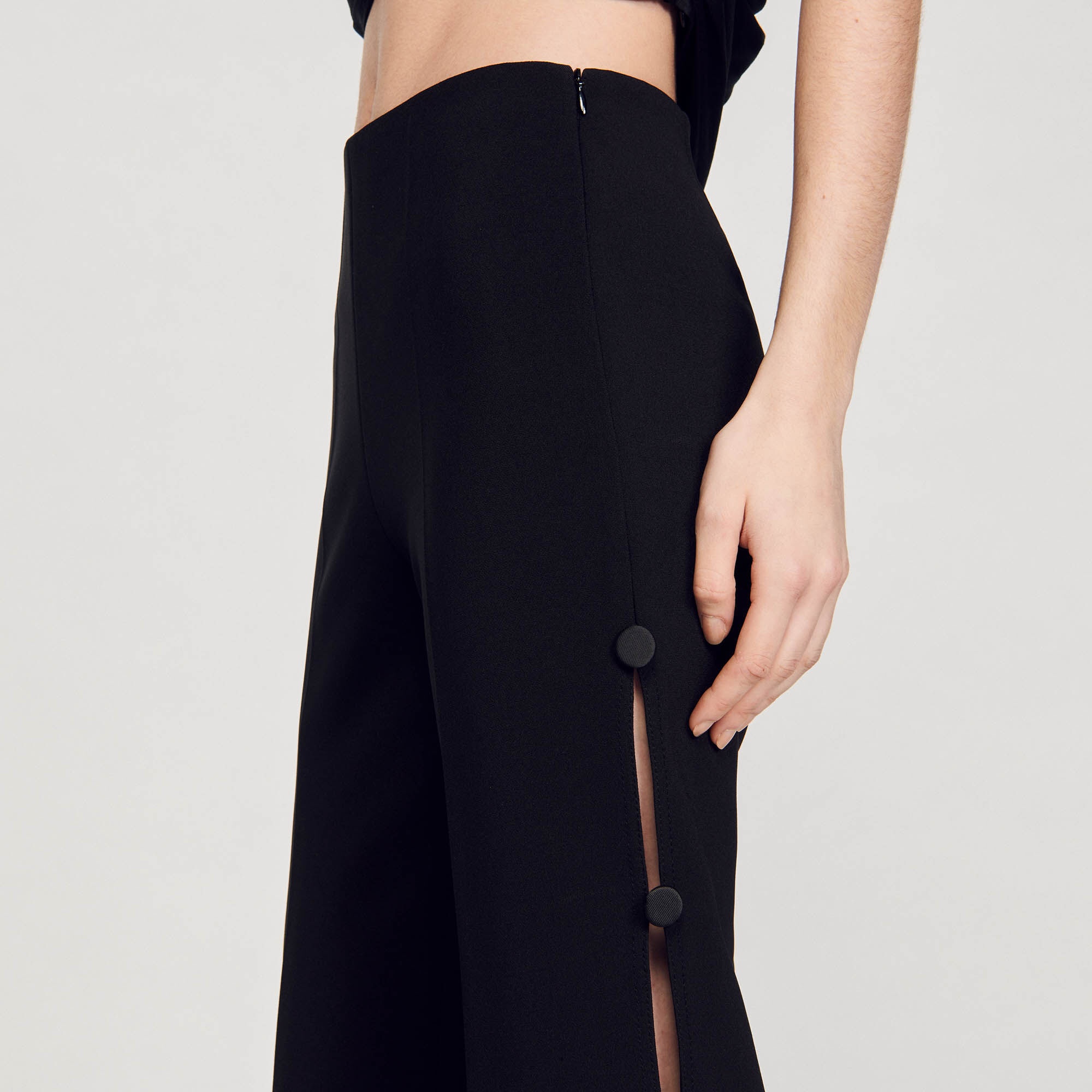FLARED TROUSERS WITH CUTAWAY SIDES - 4
