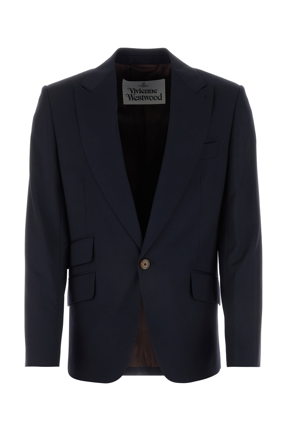 Navy blue wool blazer - 1